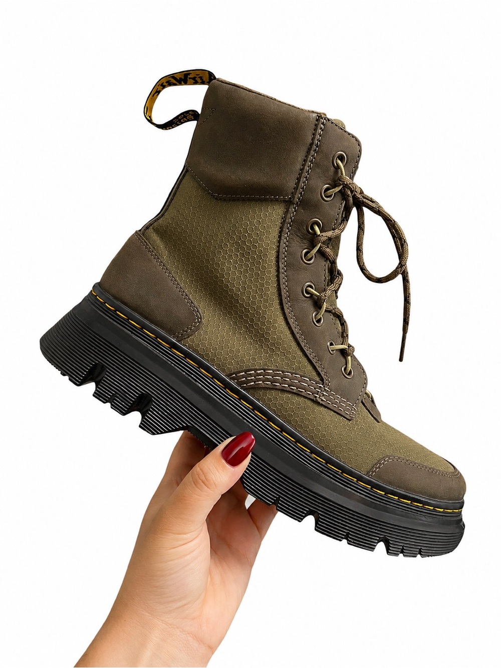 Dr. Martens Tarik TG Utility Boots Olive Green Combat Tactical Mens Size 10